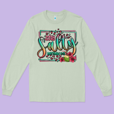 Stay Salty Matthew 5 13 Summer Long Sleeve Tee Designed By Jasminsmagicworld