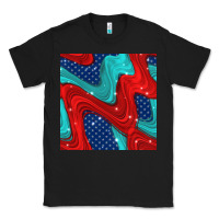 Black american flag stripes seamless pattern Classic Tee - BundleAndBundleShop