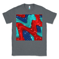 Charcoal Heather american flag stripes seamless pattern Classic Tee - BundleAndBundleShop