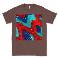 Chestnut american flag stripes seamless pattern Classic Tee - BundleAndBundleShop