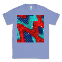 Colony Blue american flag stripes seamless pattern Classic Tee - BundleAndBundleShop