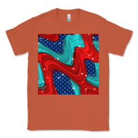 Copper american flag stripes seamless pattern Classic Tee - BundleAndBundleShop