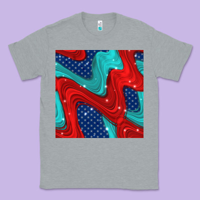 American Flag Stripes Seamless Pattern Classic Tee Designed By Bundleandbundleshop