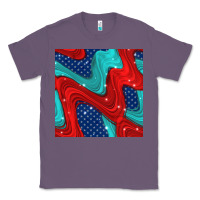 Lavender american flag stripes seamless pattern Classic Tee - BundleAndBundleShop
