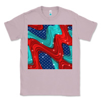 Lilac american flag stripes seamless pattern Classic Tee - BundleAndBundleShop