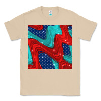 Mushroom american flag stripes seamless pattern Classic Tee - BundleAndBundleShop