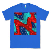 True Royal american flag stripes seamless pattern Classic Tee - BundleAndBundleShop