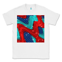 White american flag stripes seamless pattern Classic Tee - BundleAndBundleShop