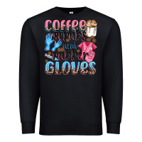 Black coffee scrubs and rubber gloves Premium Sweatshirt - NancyCooperArtShop