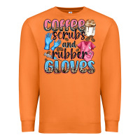 Carrot coffee scrubs and rubber gloves Premium Sweatshirt - NancyCooperArtShop