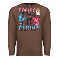 Chestnut coffee scrubs and rubber gloves Premium Sweatshirt - NancyCooperArtShop