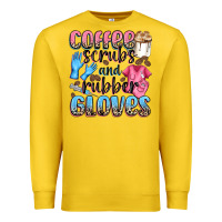 Lemon coffee scrubs and rubber gloves Premium Sweatshirt - NancyCooperArtShop