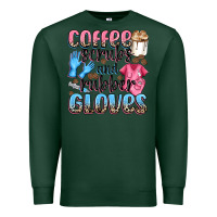 Sports Green coffee scrubs and rubber gloves Premium Sweatshirt - NancyCooperArtShop
