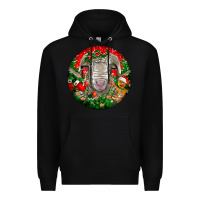 Black christmas rambouillet sheep Premium Hoodie - LillyAllenDesigns