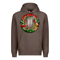 Coffee christmas rambouillet sheep Premium Hoodie - LillyAllenDesigns