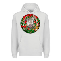 Dove Grey christmas rambouillet sheep Premium Hoodie - LillyAllenDesigns