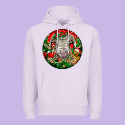Christmas Rambouillet Sheep Premium Hoodie Designed By Lillyallendesigns