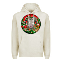 Oatmeal Heather christmas rambouillet sheep Premium Hoodie - LillyAllenDesigns