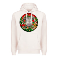 Pale Pink christmas rambouillet sheep Premium Hoodie - LillyAllenDesigns