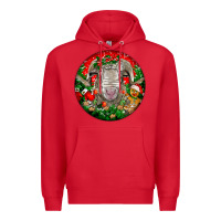 Red christmas rambouillet sheep Premium Hoodie - LillyAllenDesigns