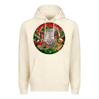 Sandshell christmas rambouillet sheep Premium Hoodie - LillyAllenDesigns