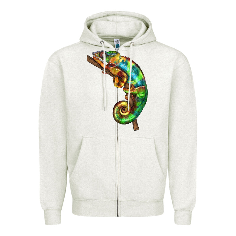 Chameleon Lizard Illustrations Zipper Hoodie by LillyAllenDesigns | Teevron