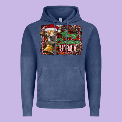 Merry Christmas Y'all Vintage Hoodie Designed By Ranaportraitstore