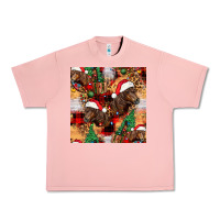 Salmon christmas horse leopard tartan Urban Heavy Tee - FaDigitalArtStudio