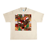 Sandshell christmas horse leopard tartan Urban Heavy Tee - FaDigitalArtStudio