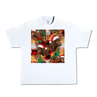 White christmas horse leopard tartan Urban Heavy Tee - FaDigitalArtStudio