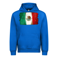 Cobalt Mexican Flag Urban Hoodie - texasbilliewilder