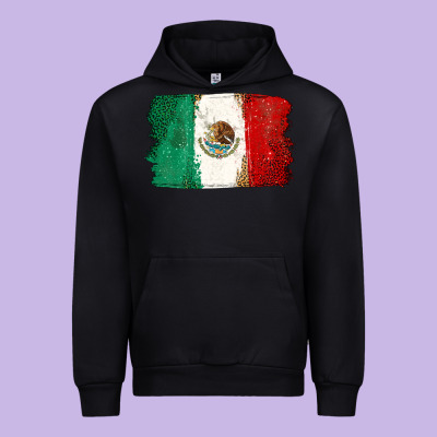Mexican Flag Urban Hoodie Designed By Texasbilliewilder