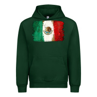 Forest Green Mexican Flag Urban Hoodie - texasbilliewilder