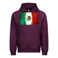 Mauve Wine Mexican Flag Urban Hoodie - texasbilliewilder