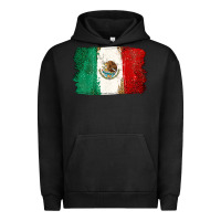 Pigment Black Mexican Flag Urban Hoodie - texasbilliewilder