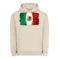 Pigment French Oak Mexican Flag Urban Hoodie - texasbilliewilder