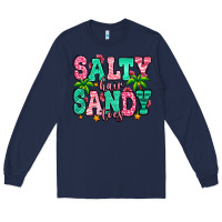 Navy salty hair sandy toes Long Sleeve Tee - Jasminsmagicworld
