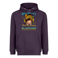 Plum when you cant find the sunshine be the sunshine me Heavyweight Hoodie - NancyCooperArtShop