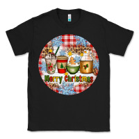 Black Merry Christmas Coffee Cups Classic Tee - Artiststas