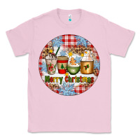 Bubblegum Pink Merry Christmas Coffee Cups Classic Tee - Artiststas