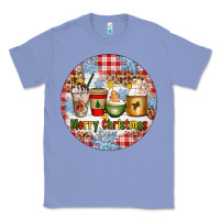 Colony Blue Merry Christmas Coffee Cups Classic Tee - Artiststas