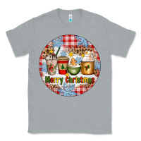 Heather Grey Merry Christmas Coffee Cups Classic Tee - Artiststas