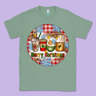Merry Christmas Coffee Cups Classic Tee Designed By Artiststas
