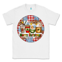 White Merry Christmas Coffee Cups Classic Tee - Artiststas