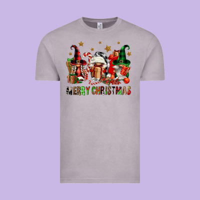 Merry Christmas Buffalo Gnomies Vintage Tee Designed By Fadigitalartstudio