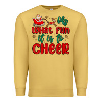 Antique Gold oh what fun it is to cheer Premium Sweatshirt - MaliasSmallBusiness