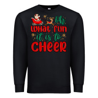 Black oh what fun it is to cheer Premium Sweatshirt - MaliasSmallBusiness