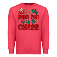 Cardinal oh what fun it is to cheer Premium Sweatshirt - MaliasSmallBusiness