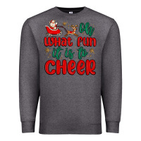Charcoal Heather oh what fun it is to cheer Premium Sweatshirt - MaliasSmallBusiness