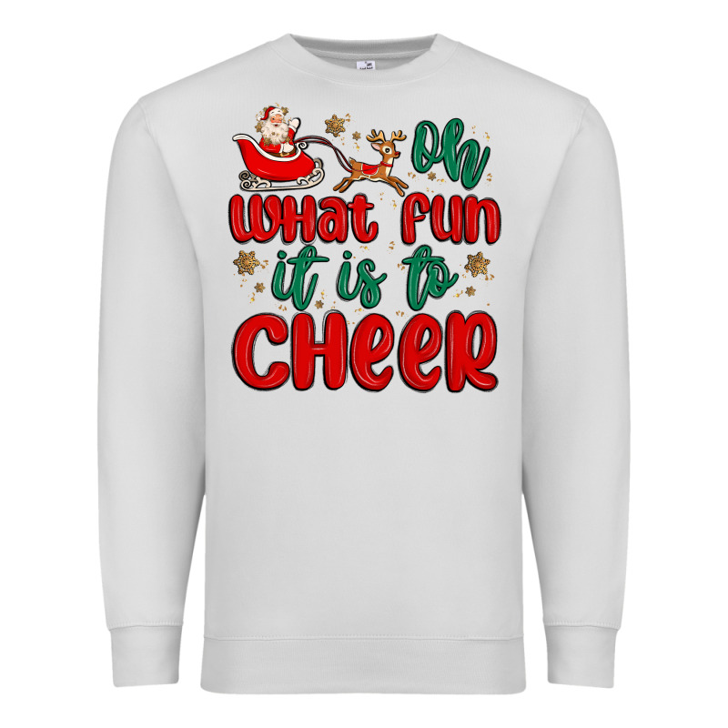 Oh What Fun It Is To Cheer Premium Sweatshirt by MaliasSmallBusiness | Teevron